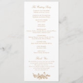 Elegante Franse Rozen Crest  Gouden Bruiloft Programmakaart