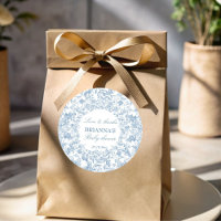 Elegante Franse toile blauw baby shower gunst