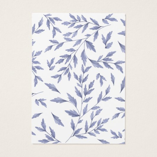 Elegante Franse toile blauwe drievoudige noppendis Visitekaartje (Achterkant)