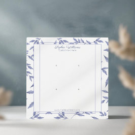 Elegante Franse toile blauwe dubbele stud display  Vierkante Visitekaartjes