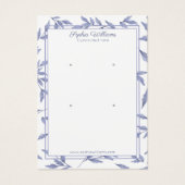 Elegante Franse toile blauwe dubbele stud display Visitekaartje (Voorkant)