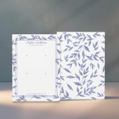 Elegante Franse toile blauwe dubbele stud display Visitekaartje