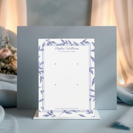 Elegante Franse toile blauwe dubbele stud display Visitekaartje