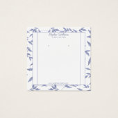 Elegante Franse toiletblauwe oorbel display kaart (Voorkant)