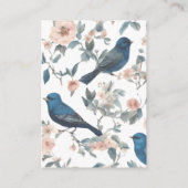 Elegante Franse Victoriaans Bloemen Trouwdetails Informatiekaartje (Achterkant)