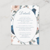 Elegante Franse Victoriaans Bloemen Trouwdetails Informatiekaartje (Voorkant)