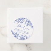 Elegante Franse Victoriaanse blauwe bloemrijke bru Bedankjes Labels (In situ)