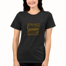 Elegante Franse vrouw kalligrafie botanische goud