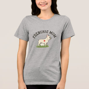 Elegante Frenchie Moeder Illustratie - Minimalisti Tri-Blend Shirt
