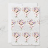 Elegante Fresh Off the Market Bloemenbruid Kaart (Achterkant)