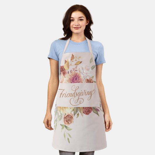Elegante Friendsgiving Entertaining Schort (Gedragen)
