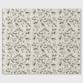 Elegante Friendsgiving Herfst Oogst Pompoenen Cust Cadeaupapier (Vlak)