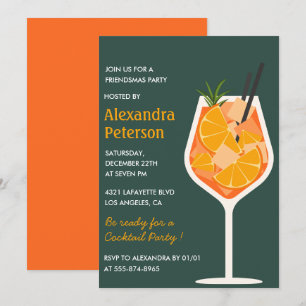 Elegante Friendsmas uitnodigingen Cocktail Modern