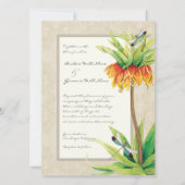 Elegante Fritillaria n Dragonfly bruiloft uitnodig Kaart (Voorkant)