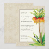 Elegante Fritillaria n Dragonfly bruiloft uitnodig Kaart (Voorkant / Achterkant)