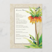 Elegante Fritillaria n Dragonfly Formeel dinermenu Menu (Voorkant)