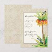 Elegante Fritillaria n Dragonfly Receptie uitnodig Kaart (Voorkant / Achterkant)