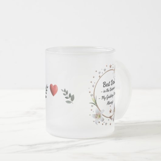 Elegante Frosted Dad Mok - 10 oz "Guiding Star (Voorkant rechts)