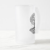 Elegante Frosted Glass Mok met Tree Silhouette - 1 (Voorkant rechts)