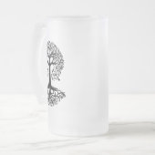 Elegante Frosted Glass Mok met Tree Silhouette - 1 (Voorkant links)