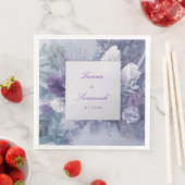 Elegante Frosted Lavendel Bloemen bruiloft Servet (Insitu)