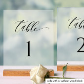 Elegante Frosted Style Trouwtafel Nummer Acryl Bord