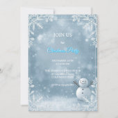 Elegante Frosty Blue & White kerstuitnodiging Kaart (Voorkant)