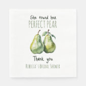 Elegante Fruit Brunch Perfect Pear Vrijgezellenfee Servet (Voorkant)