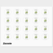 Elegante Fruit Brunch Perfecte Parel Bruidsmeisjes Ronde Sticker (Vel)