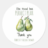 Elegante Fruit Brunch Perfecte Parel Bruidsmeisjes Ronde Sticker (Voorkant)