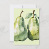 Elegante Fruit Brunch Perfecte Peer Bruidsfeest Bedankkaart (Achterkant)