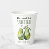 Elegante Fruit Brunch Perfecte Peer Bruidsmeesters Papieren Bekers (Voorkant)