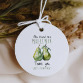 Elegante Fruit Brunch Perfecte Peren Bruiloftsborr Bedankjes Labels