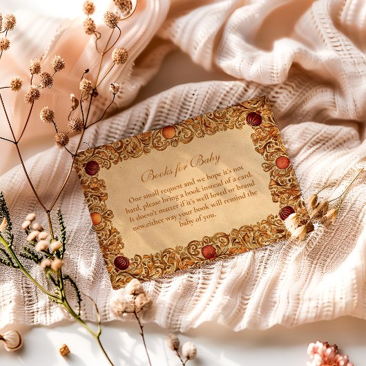 Elegante fruit- en folieboeken voor Baby Informatiekaartje