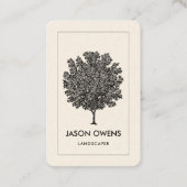 Elegante fruitboom graveren tuinarchitect visitekaartje (Voorkant)
