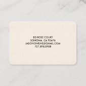 Elegante fruitboom graveren tuinarchitect visitekaartje (Achterkant)