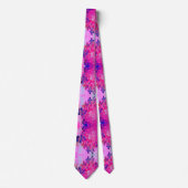 Elegante Fuchsia en Donkerblauwe Limelight Hydrang Stropdas (Voorkant)