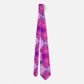 Elegante Fuchsia en Donkerblauwe Limelight Hydrang Stropdas (Achterkant)