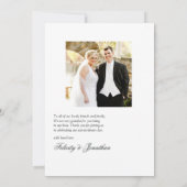 Elegante Fuchsia en smaragdgroene bruiloft Bedankkaart (Achterkant)