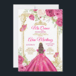Elegante Fuchsia Roze Bloemen Jurken Mis Quince Kaart<br><div class="desc">Elegante Fuchsia Roze Bloemen Jurken Mis Quince Uitnodiging Mis Quince 15 Anos,  16e verjaardag, </div>