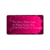 Elegante Fuchsia Roze Bruiloft Adresetiketten Etiket (Voorkant)