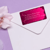 Elegante Fuchsia Roze Bruiloft Adresetiketten Etiket