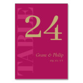 Elegante Fuchsia Roze & Gouden Typografie Kaart (Achterkant)
