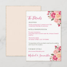 Elegante Fucia Roze en Ivoor Kleuren Bruiloft