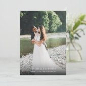 Elegante Full Bleed en Arch Wedding Foto Bedankkaart (Staand voorkant)