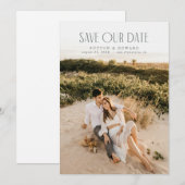 Elegante Full-Bleed fotokaart Save The Date (Voorkant / Achterkant)