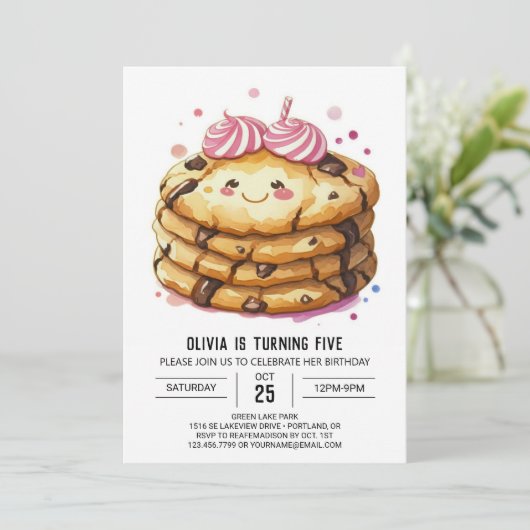 Elegante Fun Sprinkles Cookies Verjaardag Kaart (Staand voorkant)