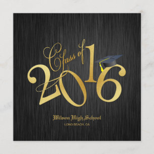 Elegante Funky Gold Class van 2016 Afstuderen Kaart