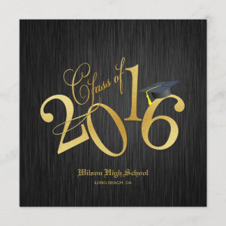 Elegante Funky Gold Class van 2016 Afstuderen Kaart