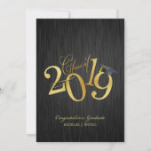 Elegante Funky Gold Class van 2019 Afstuderen Kaart (Voorkant)